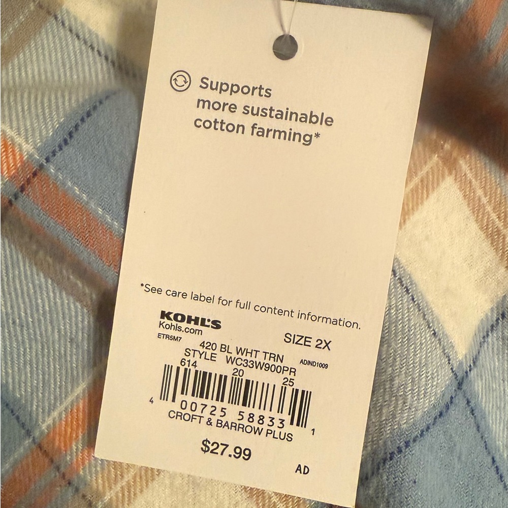 Croft & Barrow® The Extra Soft Plaid Flannel Shirt - Picture 2 of 4